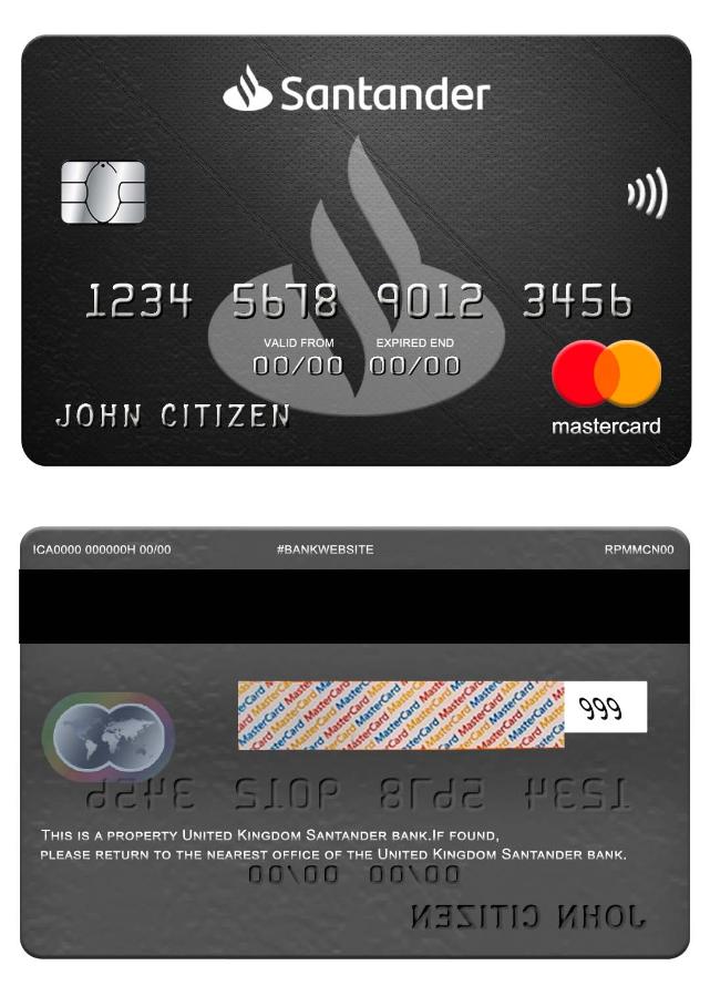 United Kingdom Santander bank mastercard